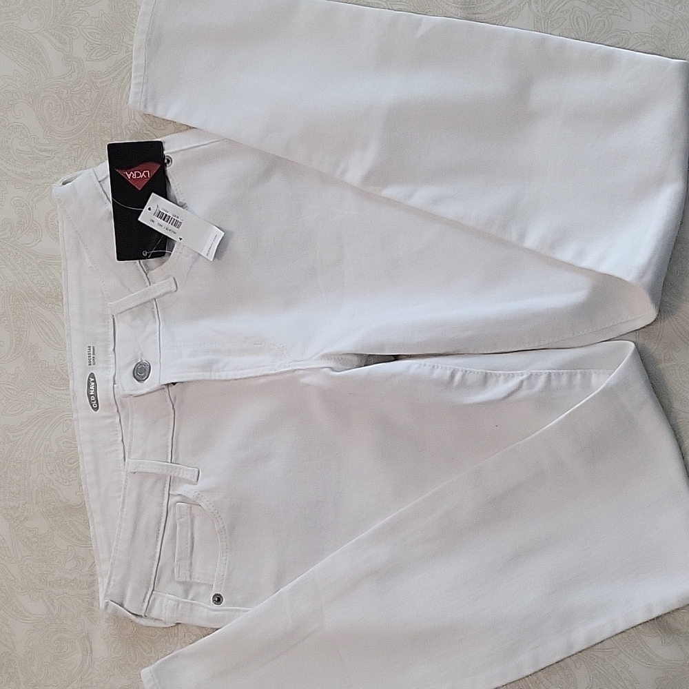 Old Navy Rockstar Super Skinny White Stretch Jeans Size 4